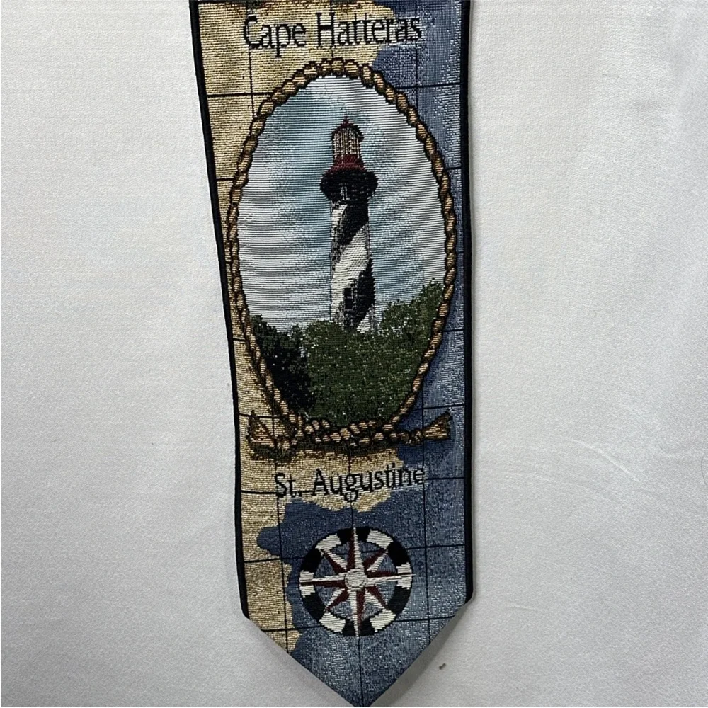 Tapestry/Bell Pull Nautical 3 Lighthouses of South East-Augustine 6.75X41
